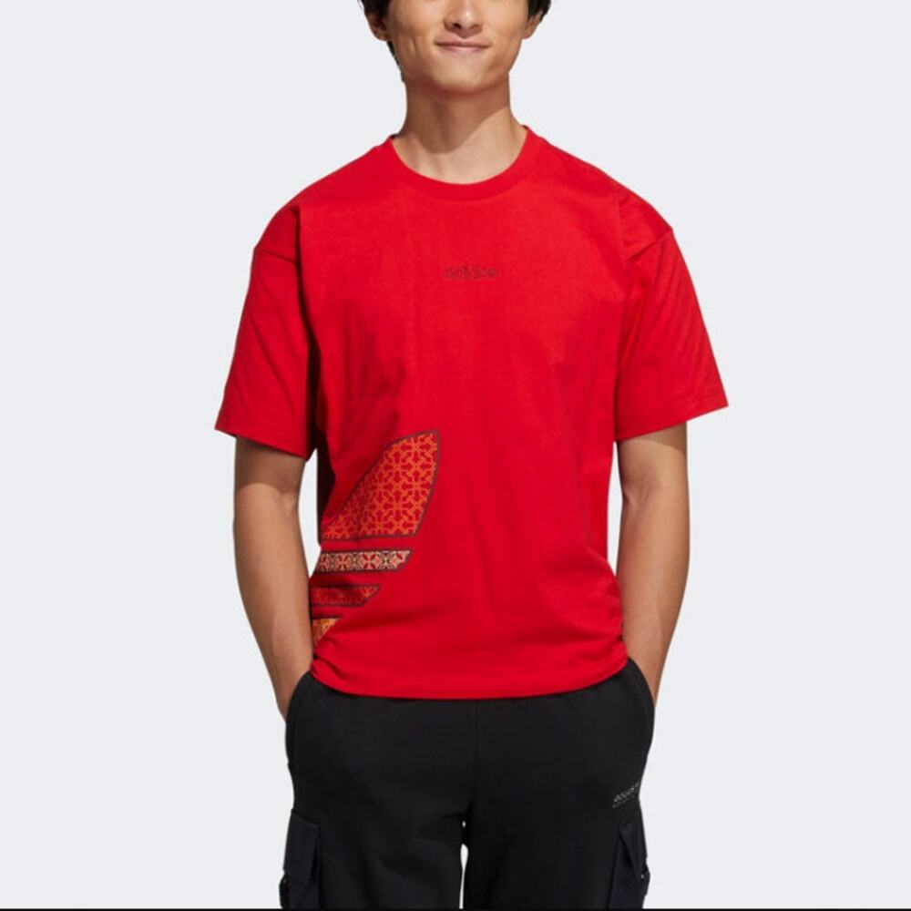 Adidas CNY Trefoil T-Shirt Men’s M Red Graphic Tee Lunar New Year - Picture 2 of 10